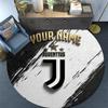 Custom Name Juventus Football Club Round Area Rug,Carpet Rug for Living Room Bedroom Sofa Playroom Decor,Non-slip Floor Mat
