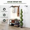 2 Pack 5' Artificial Boxwood Topiary Tree Faux Plant UV Decor In/Outdoor