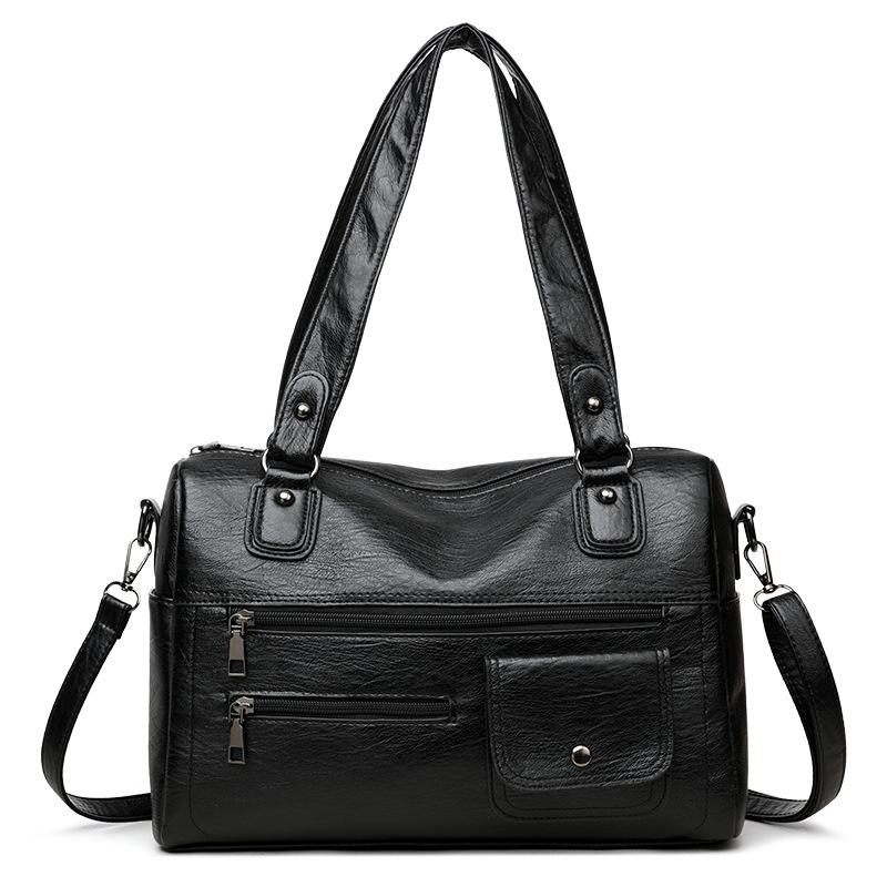 New Autumn and Winter Mother Bag Soft Leather Texture European and American Versatile One-shoulder Crossbody Bag Women's Backpack