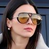 Oversized Pilot Sunglasses New In Vintage Double Bridge Sun Glasses Women Trendy Luxury Brand Design Outdoor Shades Glasses