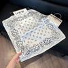 Spring and summer new Korean fashion sweet polka dot simulation silk small square scarf women's thin sunscreen silk scarf decorative small scarf