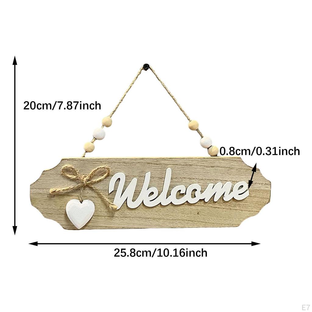 Handcrafted Wooden Door Sign with Elegant Bow Detail