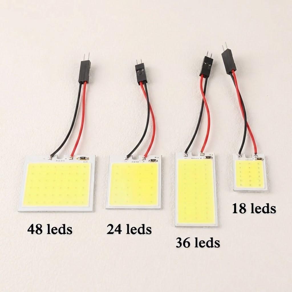2 Pcs 10 Pcs 18 24 48 White Reading Lamp LED T10 Bulb LED Car Parking Interior Panel Light Festoon Lamp