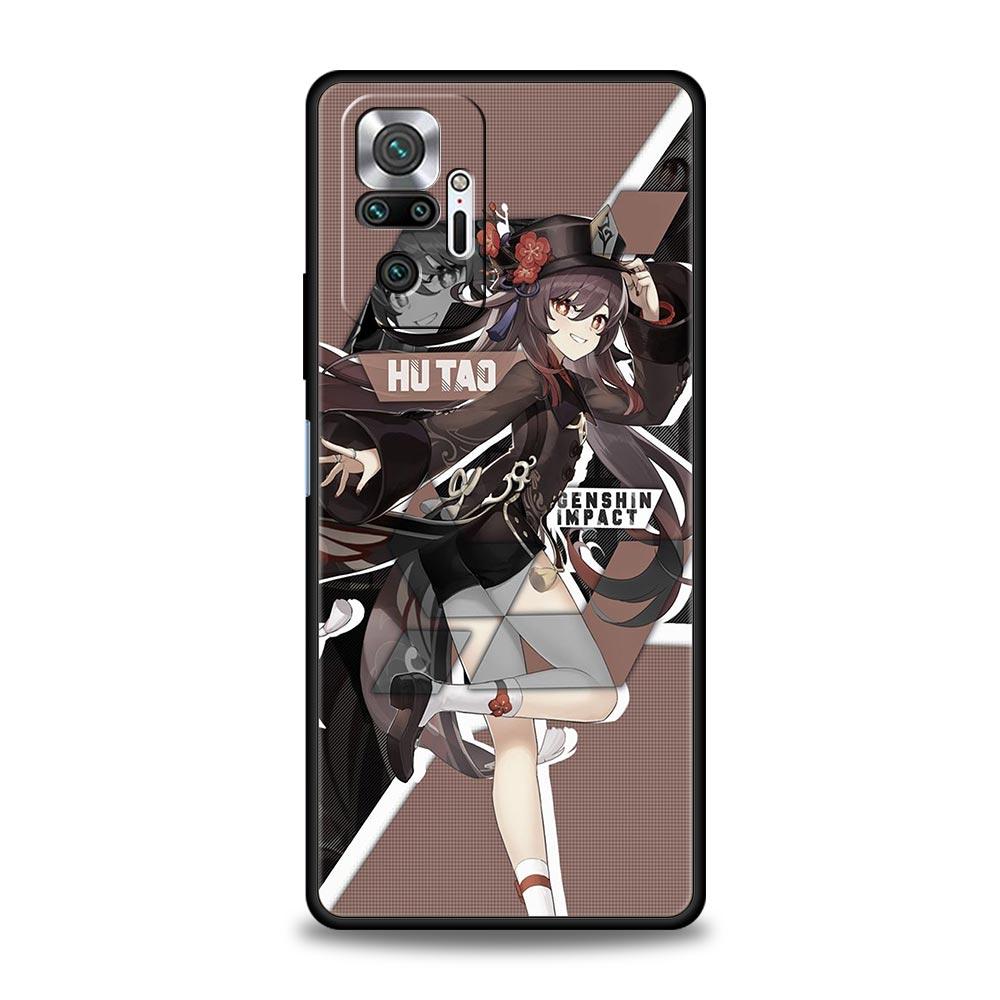 Роскошный чехол для телефона Hu Tao Genshin Impact для Xiaomi Redmi Note 12 11 10 Pro Plus 9S 9 8 7 9T 8T 9C 9A 5G K40 Gaming Soft Cover