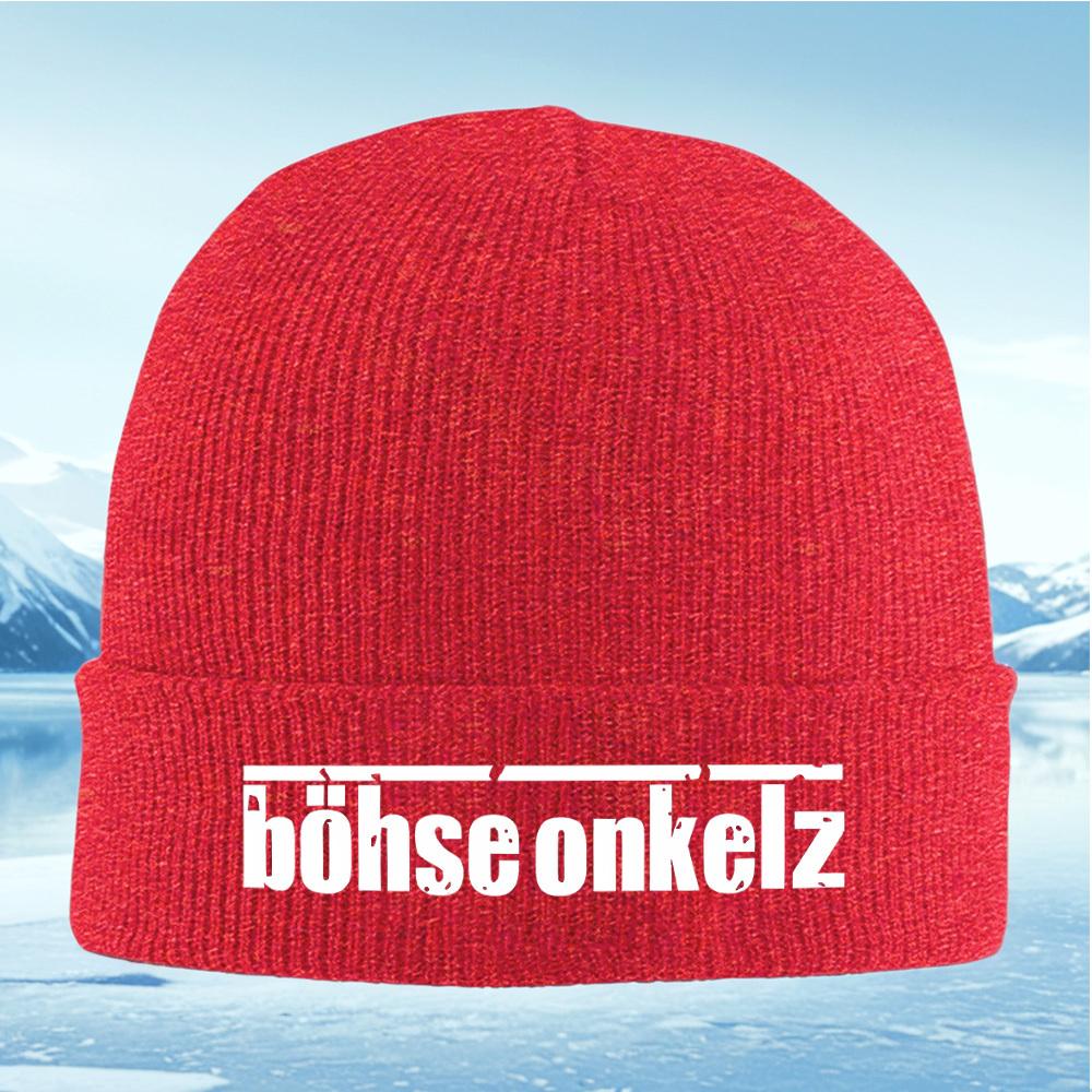 Böhse Onkelzbold белые буквы Мужская Женская Унисекс Вязаная Шапка Бини Зимняя Теплая Рождественская Для улицы Велосипеда H