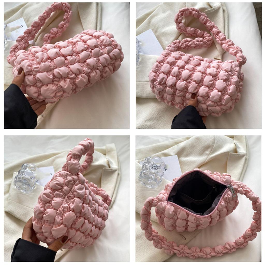 Нежная сумочка Плиссированная сумка-облако Сумка через плечо Сумка подмышкой Однотонная сумка-кошелек Подарок на День святого Валентина День матери