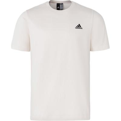 adidas Сплошной цвет с логотипом, повседневная футболка с круглым вырезом и короткими рукавами, топы унисекс, белые IT4332
