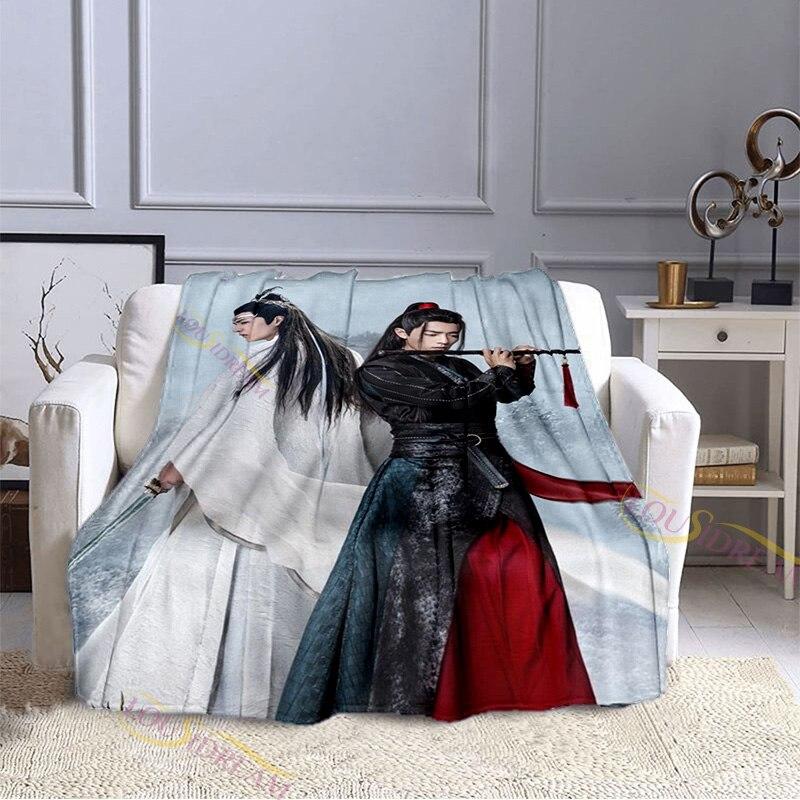 The Untamed Xiao Zhan Wang Yi Bo серия узорные фланелевые одеяла простыня для дивана покрывало Siesta покрывала для отдыха одеяло