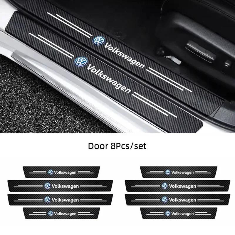 Car Door Sill Protector Sticker Threshold Non-slip Pad Mat For VW GTI Rline Polo Golf 6 7 Passat CC Tiguan Arteon T-ROC Scirocco zr8