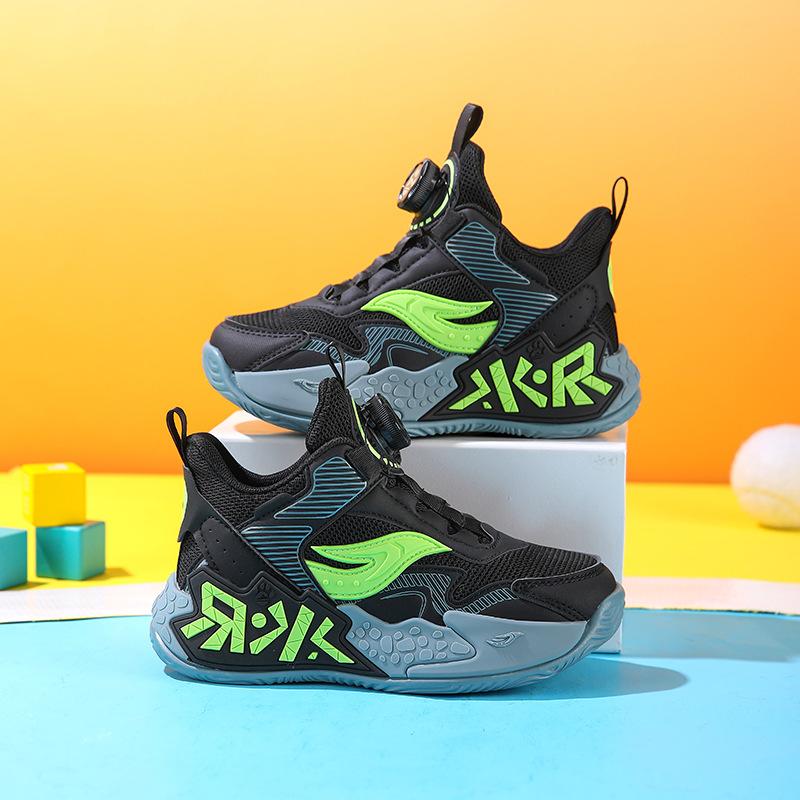 Детская обувь 2025 весна и осень детская спортивная обувь молодежная сетчатая дышащая легкая обувь на мягкой подошве баскетбольная обувь