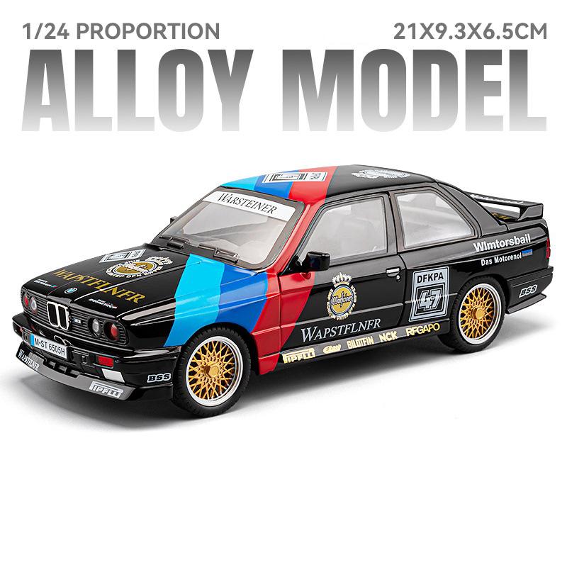 1:24 M3 Gtr M4 Сплав Миниатюрная Модель Игрушка Литые Машинки Рулевое Управление Передним Колесом Открывающиеся Двери Звук Свет Коллекционные Модели Для Мальчика Подарки