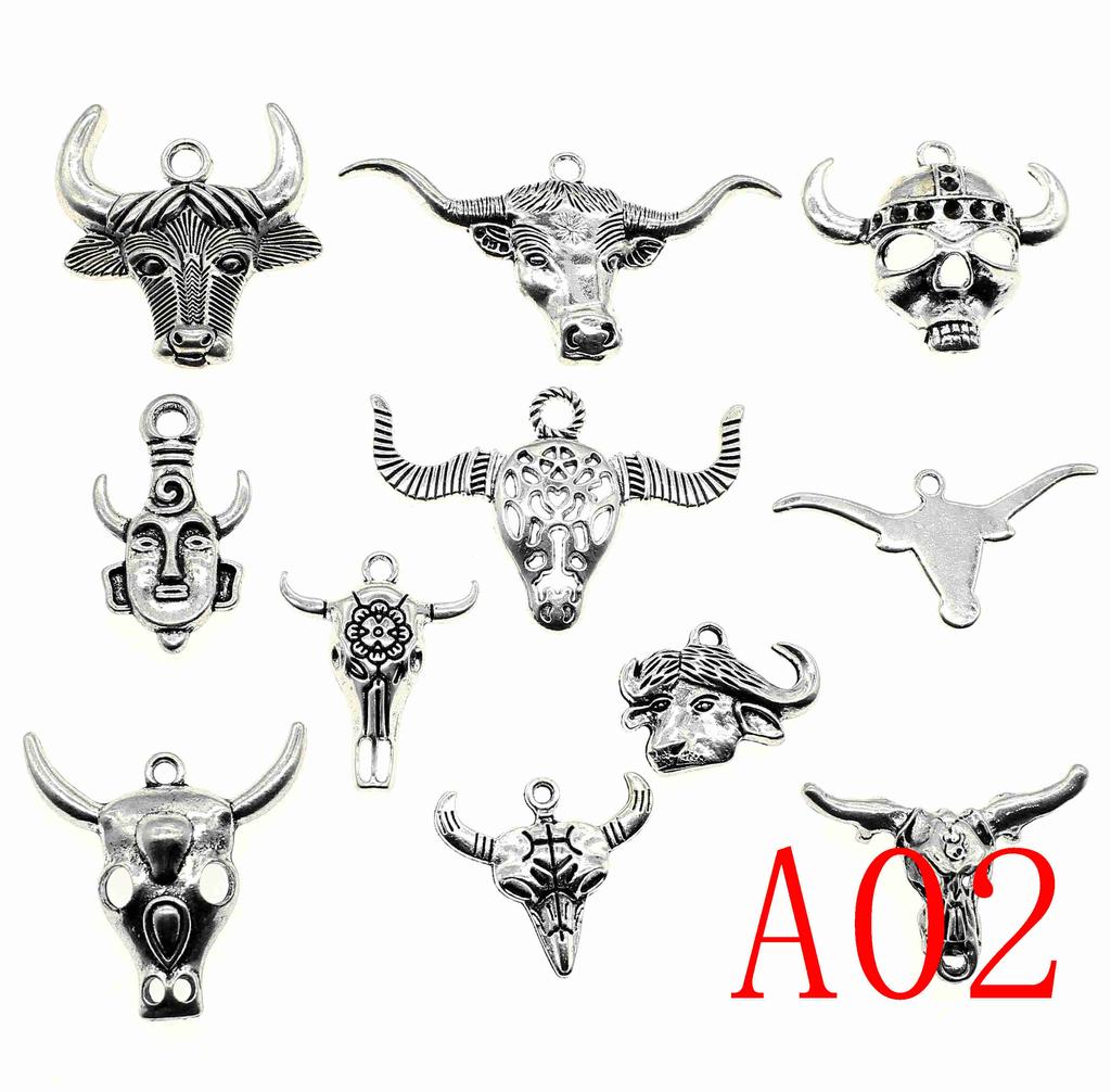 Древние серебряные подвески с животными, компоненты ювелирных изделий ручной работы