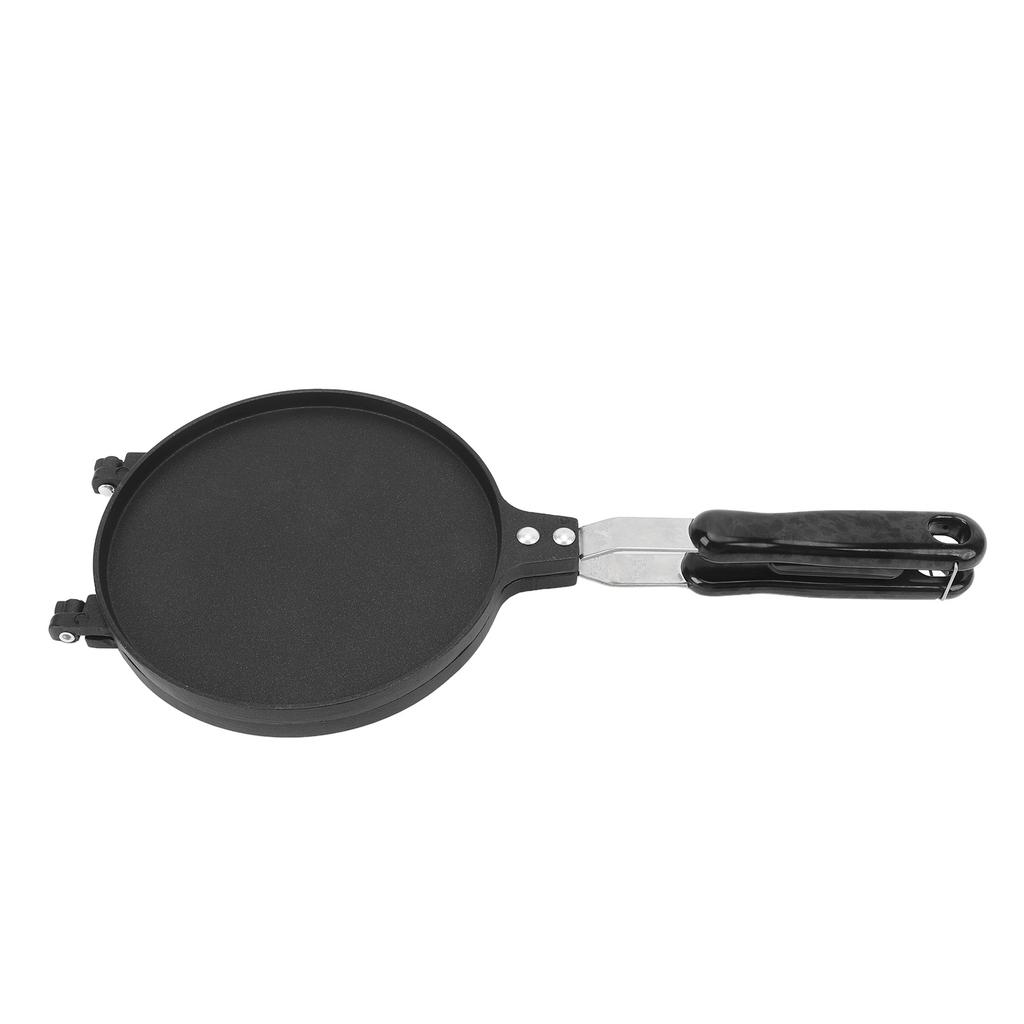 Egg Roll Press Pan Stick Proof Aluminum Stove Top Tortilla Press with Handle for Kitchen 6.8 Inch Glossy Style