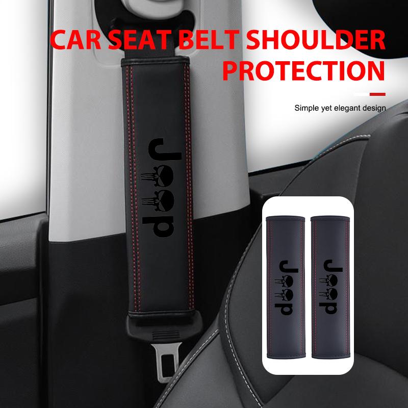 1/2PCS Car Seat Belt Shoulder Cover Comfort Safety Protect Pad Accessories For Jeep Compass Renegade Cherokee Wrangler JK AKQ1