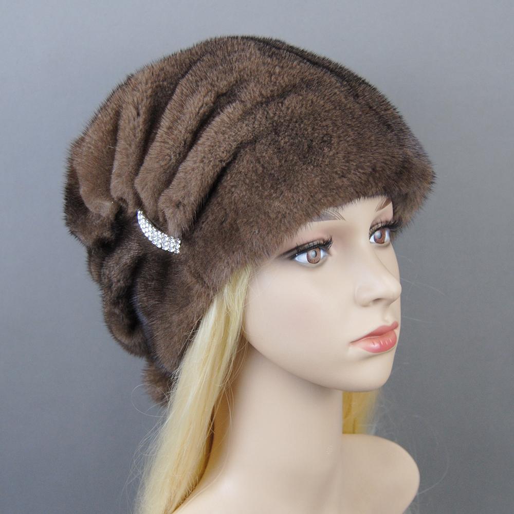 2023 модные популярные шапки из натурального норкового меха, женские зимние шапки с помпонами из норки, элегантные роскошные женские шапки высокого качества