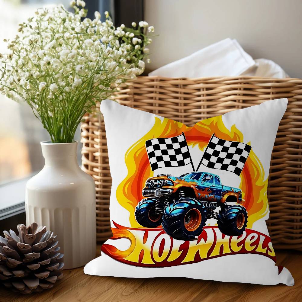Подушка Hot Wheels Подарок Украшение для дома и офиса Спальня Диван Наволочка для автомобильной подушки 45x45
