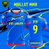 2026 Новая летняя мужская футболка Maillot 90 минут Toto & Ninetta Двусторонний принт Короткий рукав Оверсайз Дышащая Быстросохнущая Верх
