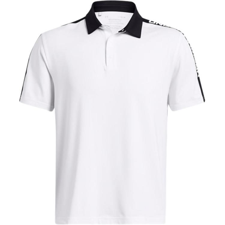 Under Armour Playoff 3.0 Letter Print Golf Polo с коротким рукавом для мужчин Polo White 1383153-100