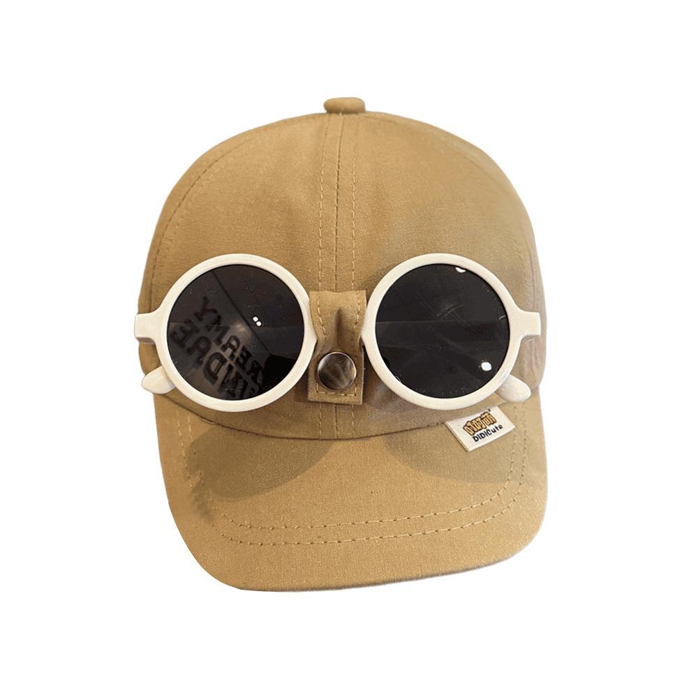 Sunshade Kids Children Sun Visor Hats Sunscreen Hip Hop Hat With Sunglasse  Spring Summer Autumn