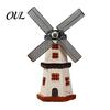 Country Style Desktop Decor Dutch Windmill Ornaments, Mini Vintage Holland Statue, Resin Artwork, Ornaments Classic Model, Rustic Ornament for