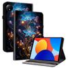 Для Xiaomi Redmi Pad SE 4G 8,7 дюйма Кожаный чехол с принтом и подставкой, Чехол для планшета со слотами для карт