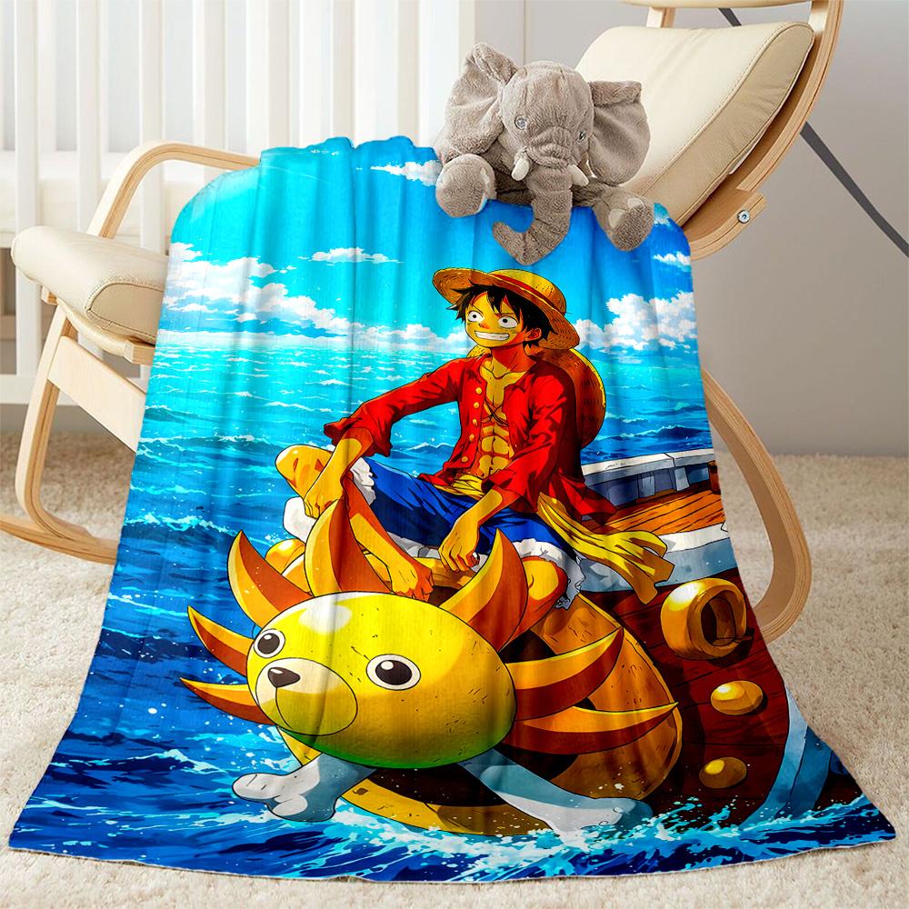 Wanted: Monkey D. Luffy Blanket Ultra-Soft Suitable for Office Chair Livingroom Picnics All-Season Use Stylish Decor