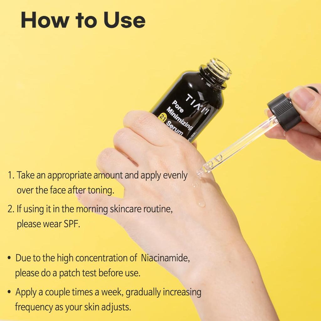 TIAM Pore Minimizing 21 Сыворотка, ниацинамид 20%, цинк 1%, сыворотка для обесцвечивания, сыворотка для сужения пор, 40 мл / 1,35 жидких унций