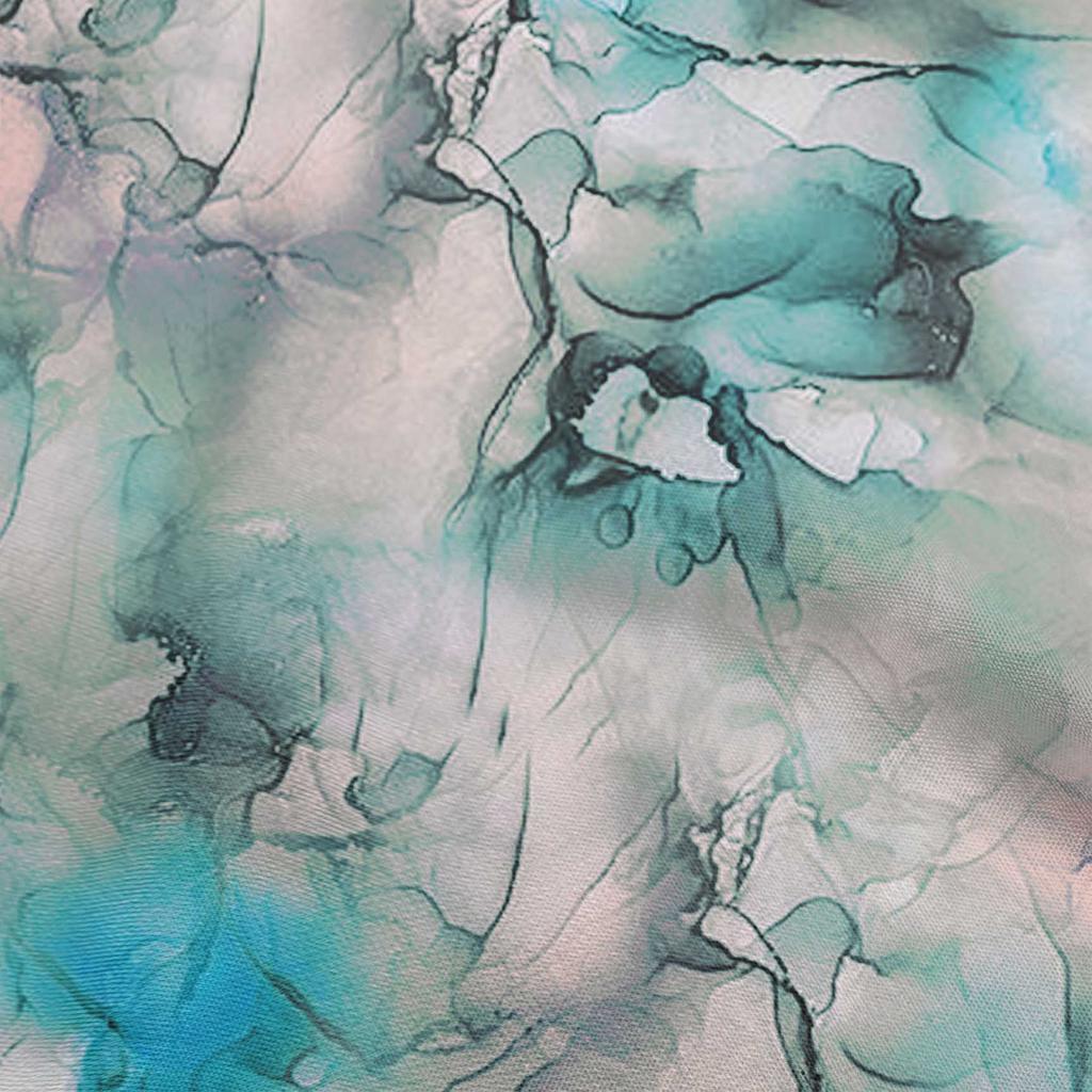 oneOone Хлопковая гибкая синяя ткань с абстрактным цветочным шитьем, ткань для шитья во дворе с принтом, принадлежности для шитья одежды своими руками, 40 дюймов