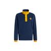 Originals Trefoil Fleece Embroidered Stand Collar Sweatshirt Men Tops Blue II8482