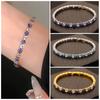 Blue Evil Eye Adjustable Zircon Tennis Chain Bracelets For Women Men Jewelry Gifts