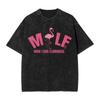 I Love Frogs MILF T Shirt Hip Hop Washed Short Sleeve Street T-Shirt  Vintage  Wo Tops Streetwear Summer Tops Tees