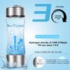 Hydrogen Water Bottle Generator 1300-2100ppb Hydrogen-Rich Water Cup 380ml High Borosilicate Glass SPE/PEM Technology Smart Health Cup