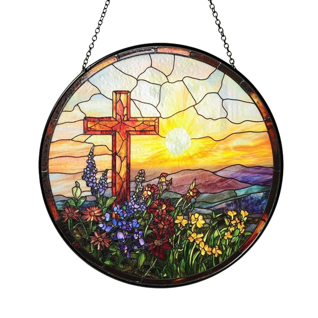 Пляжный закат Suncatcher Орнамент Акриловое украшение для окна, креативное освещение Craft Подвесной домашний декор Подвесной