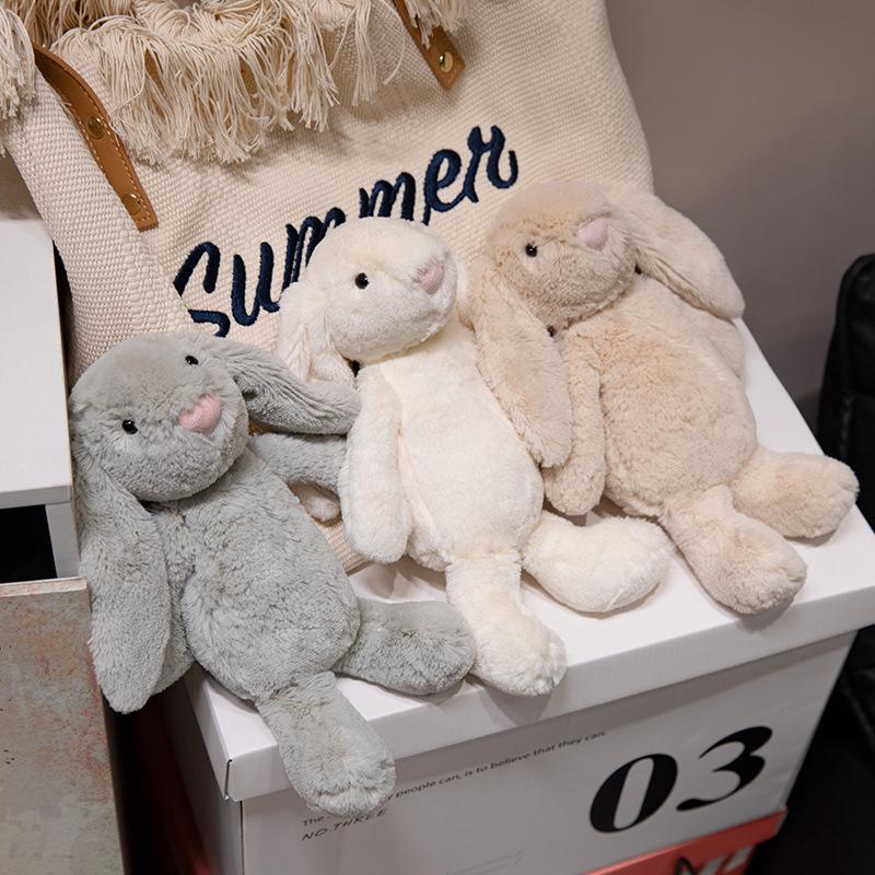 20/30/45 см кавайный длинный ушной петля кролик плюшевая кукла подушка серый белый коричневый исцеляющий кролик плюшевая игрушка для девочек подарок на день рождения