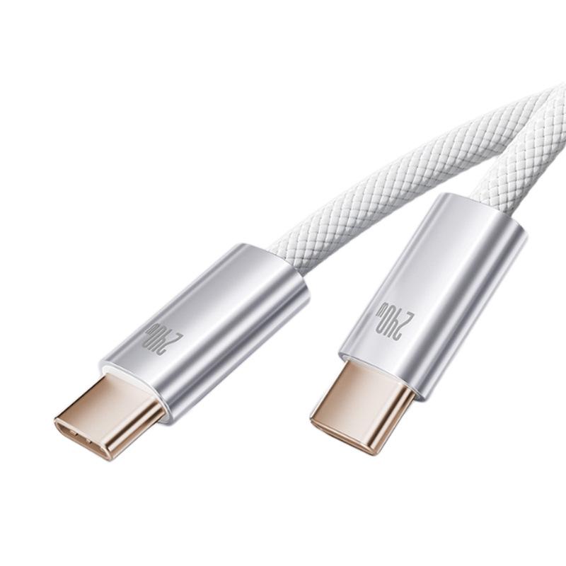 Плетеный кабель для быстрой зарядки 240 Вт, двойной Type-C, для Apple, Huawei, Xiaomi и устройств Android