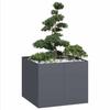 VidaXL Anthracite Planter 100x100x80 Cm Steel, Flower Pot, Plant Stand, Raised Bed, Planter Support, 860824
