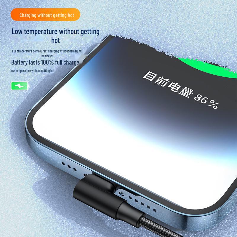 Игровой кабель для быстрой зарядки 90° Type-C для Samsung и Huawei