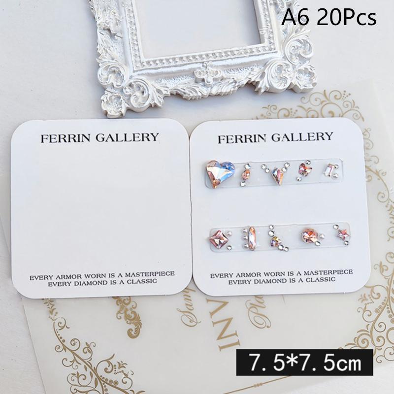 20 шт. Картонные карточки для демонстрации ногтей, простой стиль, карточки для накладных ногтей, для прессованных ногтей, реквизит для фотографий, салон маникюра