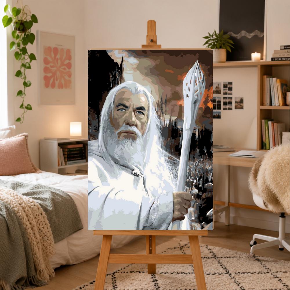 Obraz Do Malowania Po Numerach Z Ramą Gandalf Władca Pierścieni 50X70 Cm