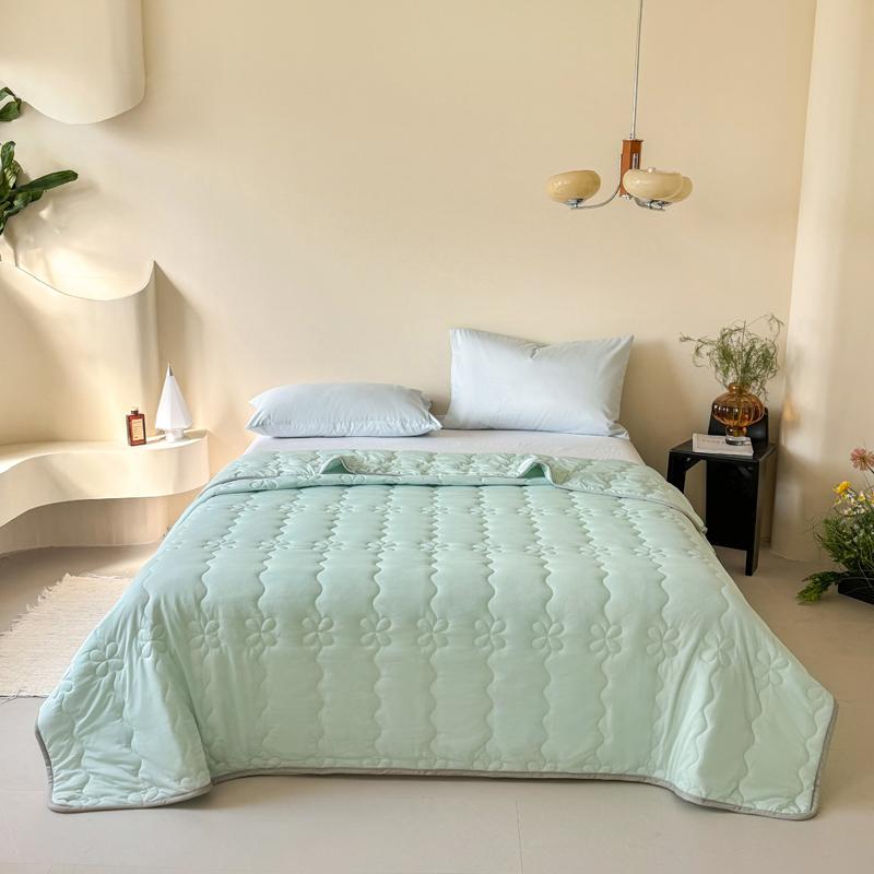 Новое летнее одеяло из прохладного шелка, Летнее прохладное одеяло, Одеяло для кондиционера, Однотонное, Простой японский стиль