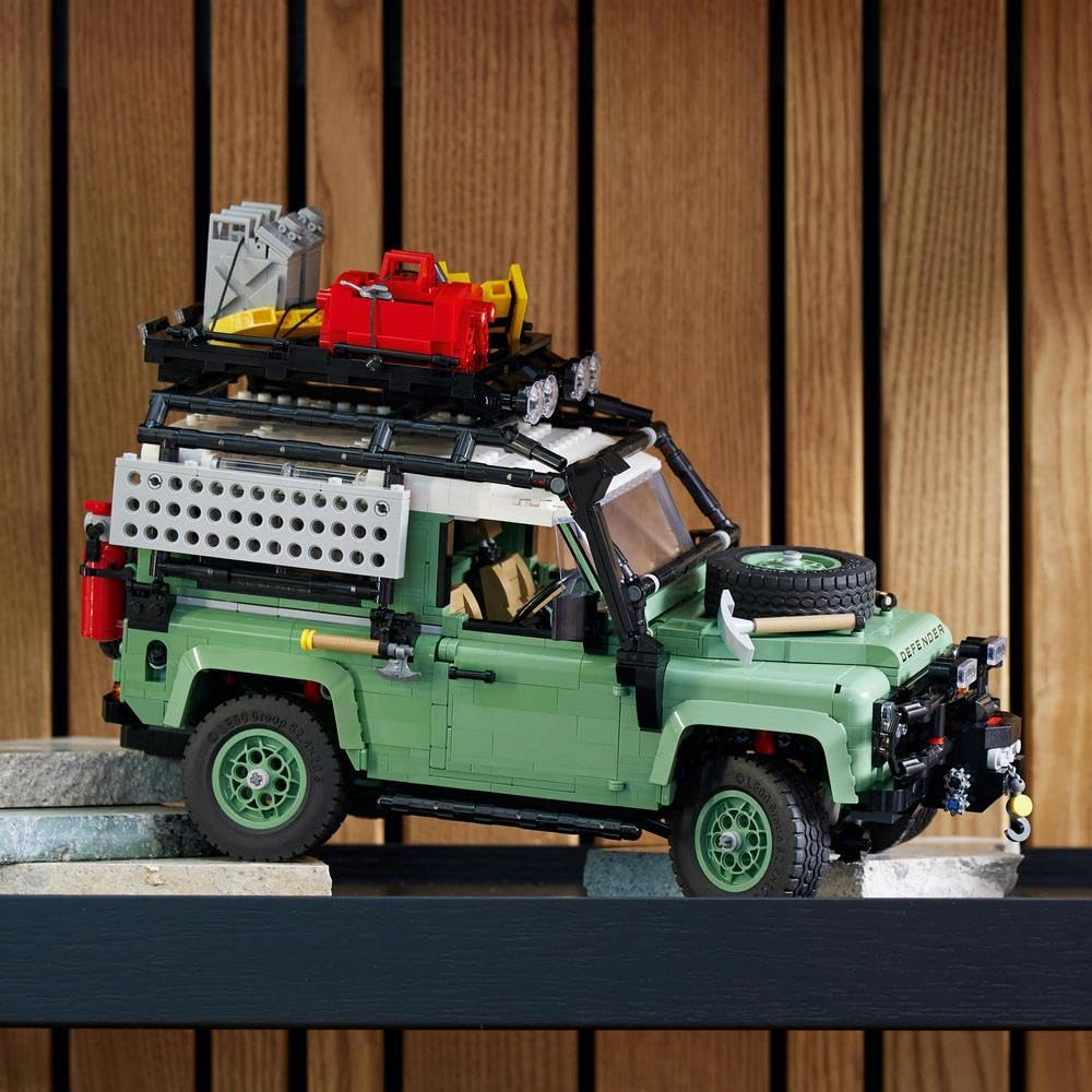 LEGO Icon Land Rover Classic Defender 90 10317 Набор для сборки модели автомобиля для взрослых и любителей классических автомобилей. Захватывающий проект на основе Icon Great
