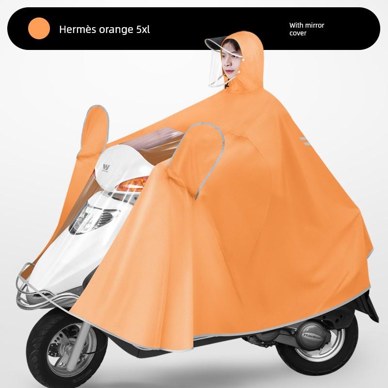 Electric Bike Raincoat Female Adult Outwear Long Full Body Rainproof Thickened Extra Large Battery Car Special Cycling Poncho