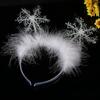 Party Dress Up Christmas Headband Female Plush Hair Hoop Antlers Headband Christmas Decoration