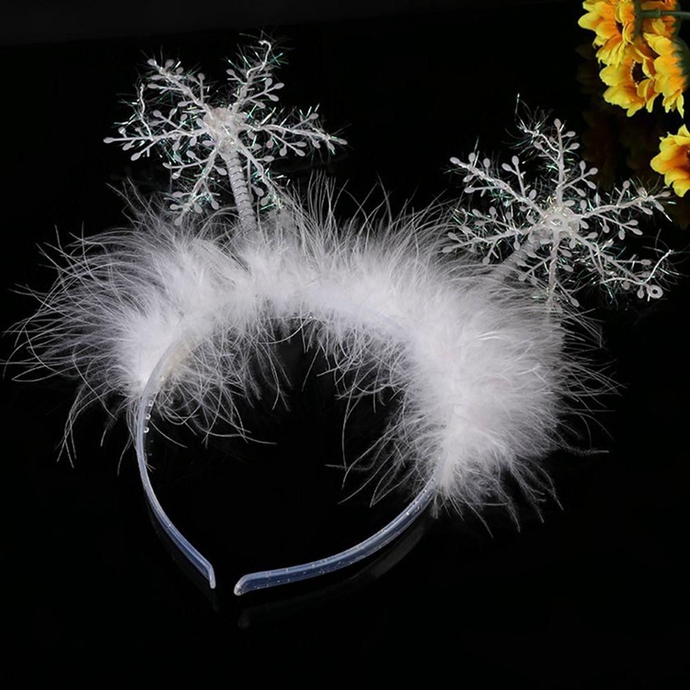 Party Dress Up Christmas Headband Female Plush Hair Hoop Antlers Headband Christmas Decoration