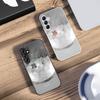 Стеклянный чехол для телефона с градиентом в виде четырехлистника для Samsung Galaxy A14 4G и других - Стильный дизайн на удачу