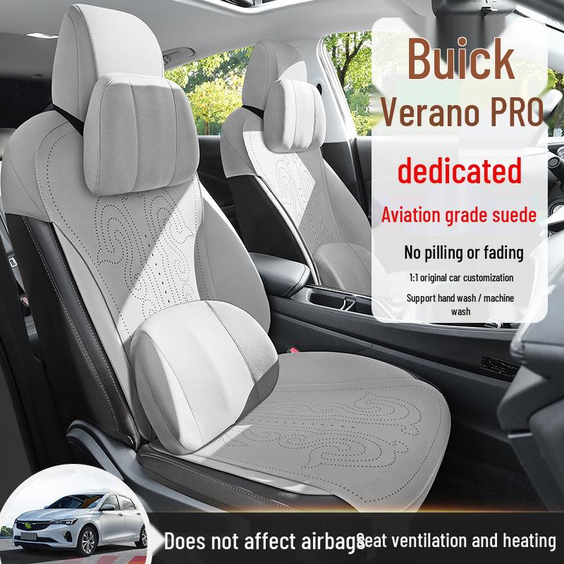 Buick Verano Pro Suede & Leather Car Seat Cover - All-Season Breathable Cushion