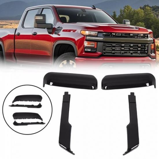 Top&Side Mirror Cover Caps For Chevy Silverado GMC Sierra HD 2500 3500 -2024