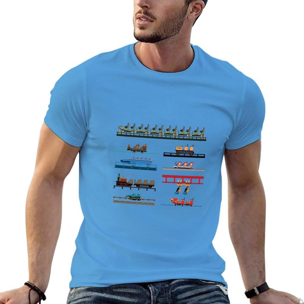 Walibi Belgium Coaster Cars Design T-Shirt graphic tee shirt tees custom t shirt men t shirt