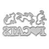 Рамка «Я люблю кошек» металлическая серебристая трафаретная вырубка штампы для тиснения для скрапбукинга бумага альбом карты изготовление