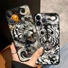 Чехол для телефона Funda для Apple iPhone 17 Pro Max 16 13 14 XR XS MAX 15 Pro 7 8 11 12 Air Cool Серебряный Тигр